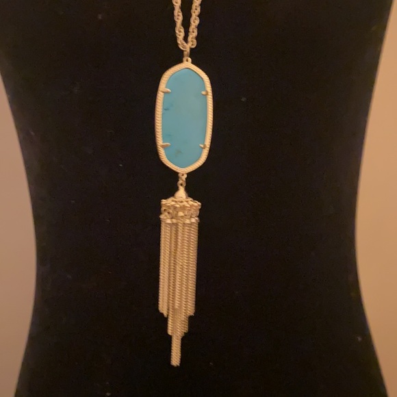 Kendra Scott NWOT Gold with Turquoise Pendant - Picture 2 of 5